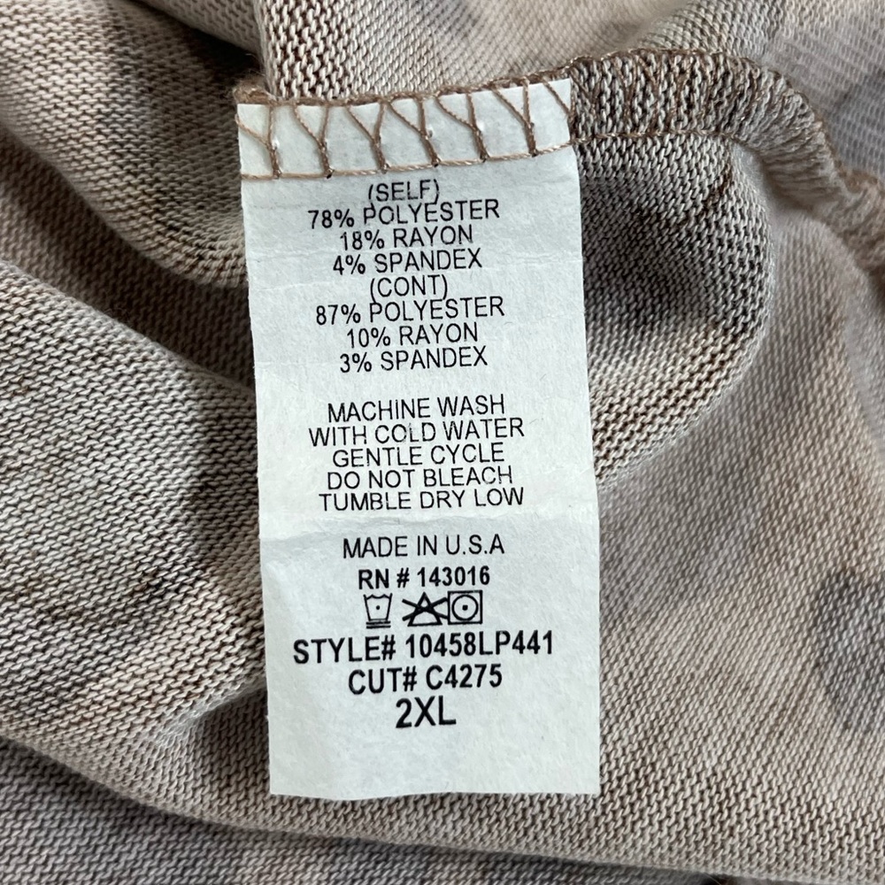 Again Made in USA Leopard Print Sweatshirt Oversized Neutral Pullover - Picture 7 of 7